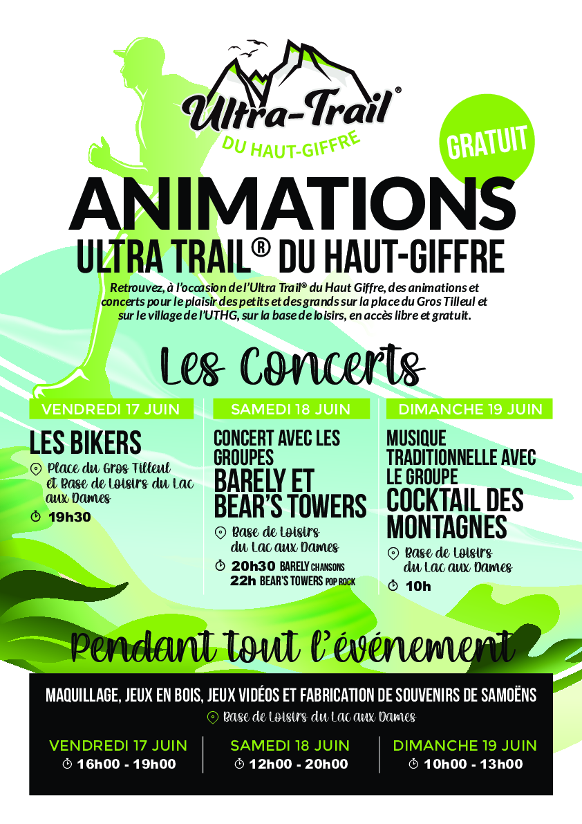 Programme des animations